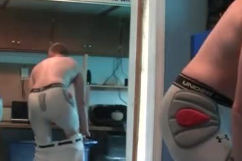 nasty ramrod stroking in football gear