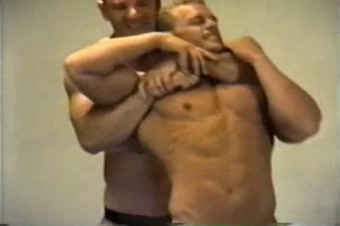 Athletic & dirty college dude in heels fetish wrestling