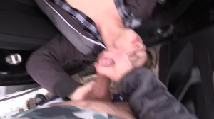 Super filthy 18 years old Czech sucks in a taxi