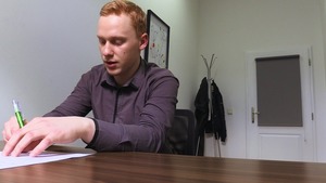 Redheaded dude with a bubble booty acquires poked in POV