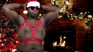 tasty darksome Santa Works Out previous to Jerking His massive Stocking Stuffer